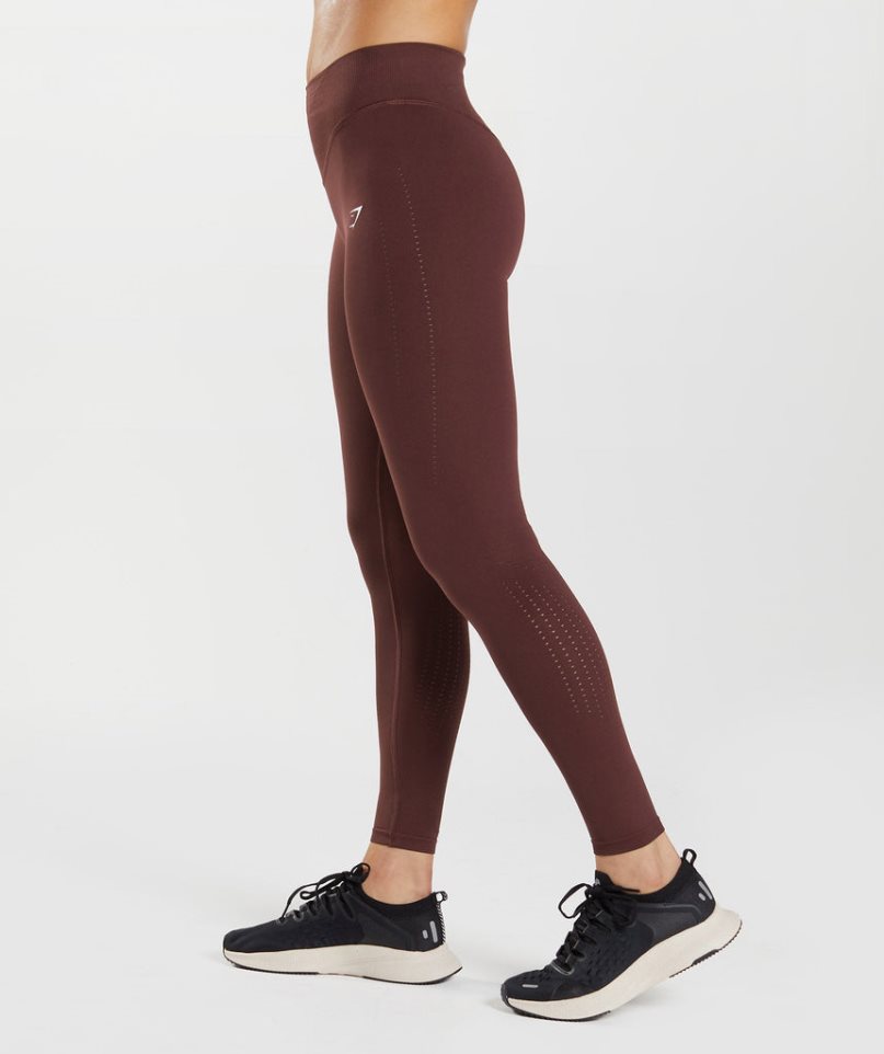 Women's Gymshark Sweat Seamless Sculpt Leggings Burgundy | NZ 9YIEPJ